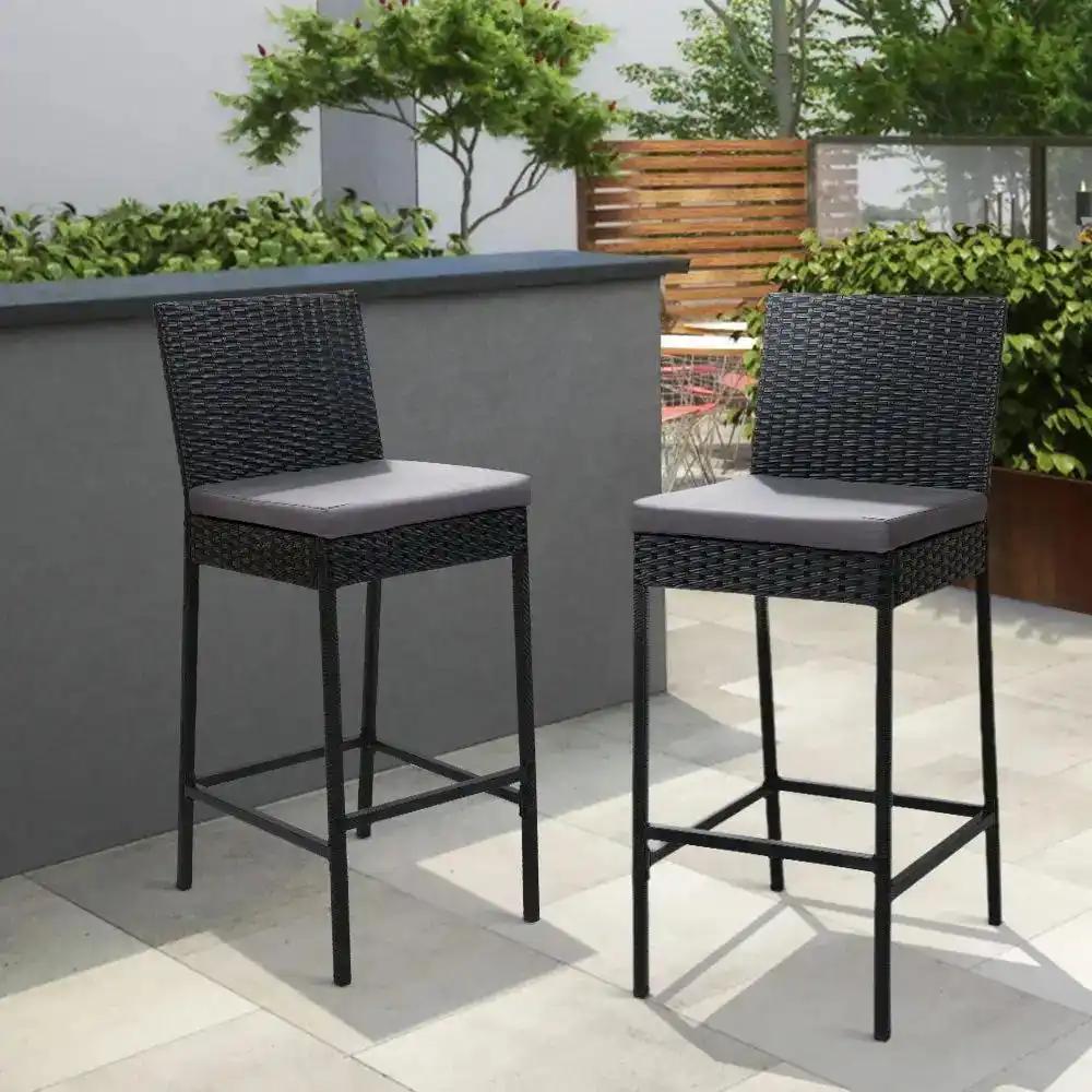 2x Azure Comfort Bar Stools | Black