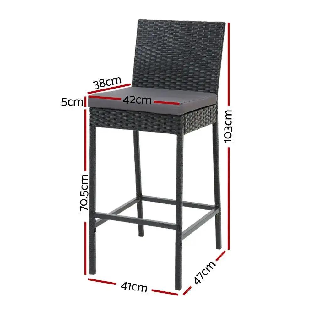 4x Azure Comfort Bar Stools | Black