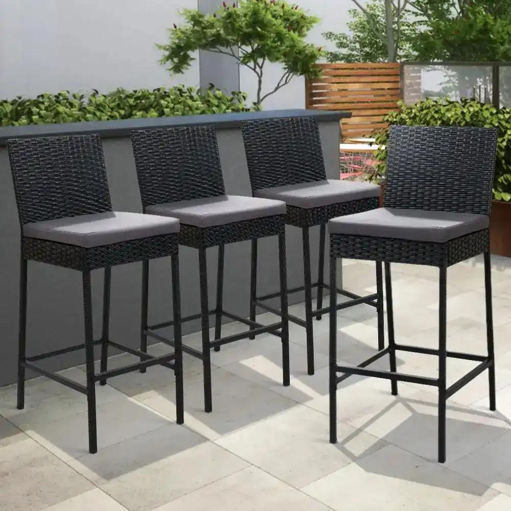 4x Azure Comfort Bar Stools | Black