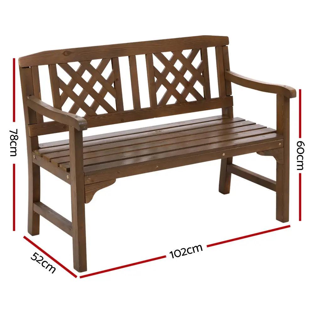 Standly Garden Bench | Natural Wood