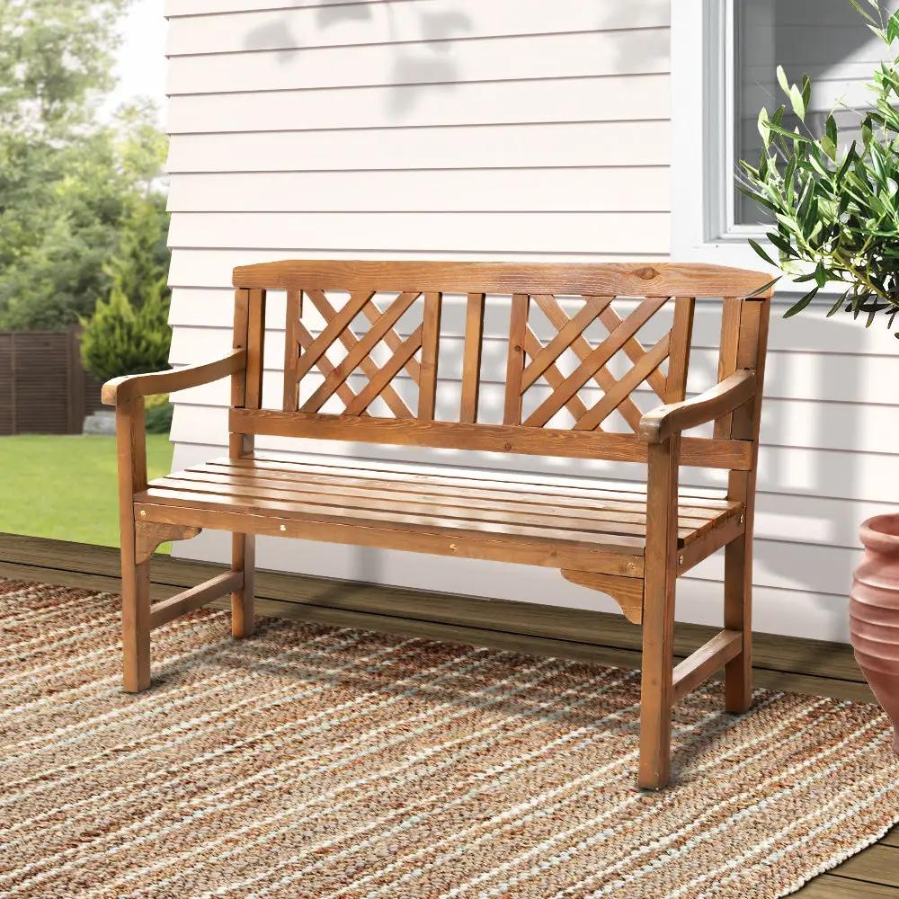 Standly Garden Bench | Natural Wood