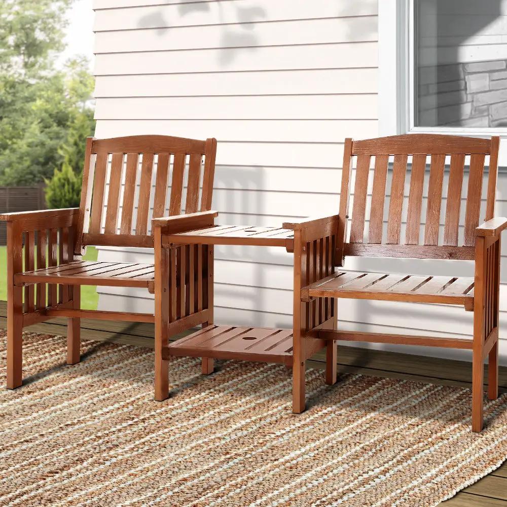 Rustic Harmony Garden Bench | Brown