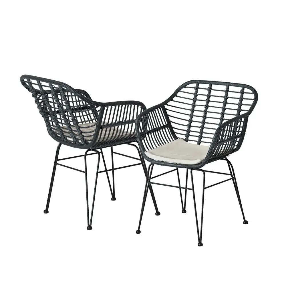 Solara 2-Seater Outdoor Bistro Lounge Set | Grey