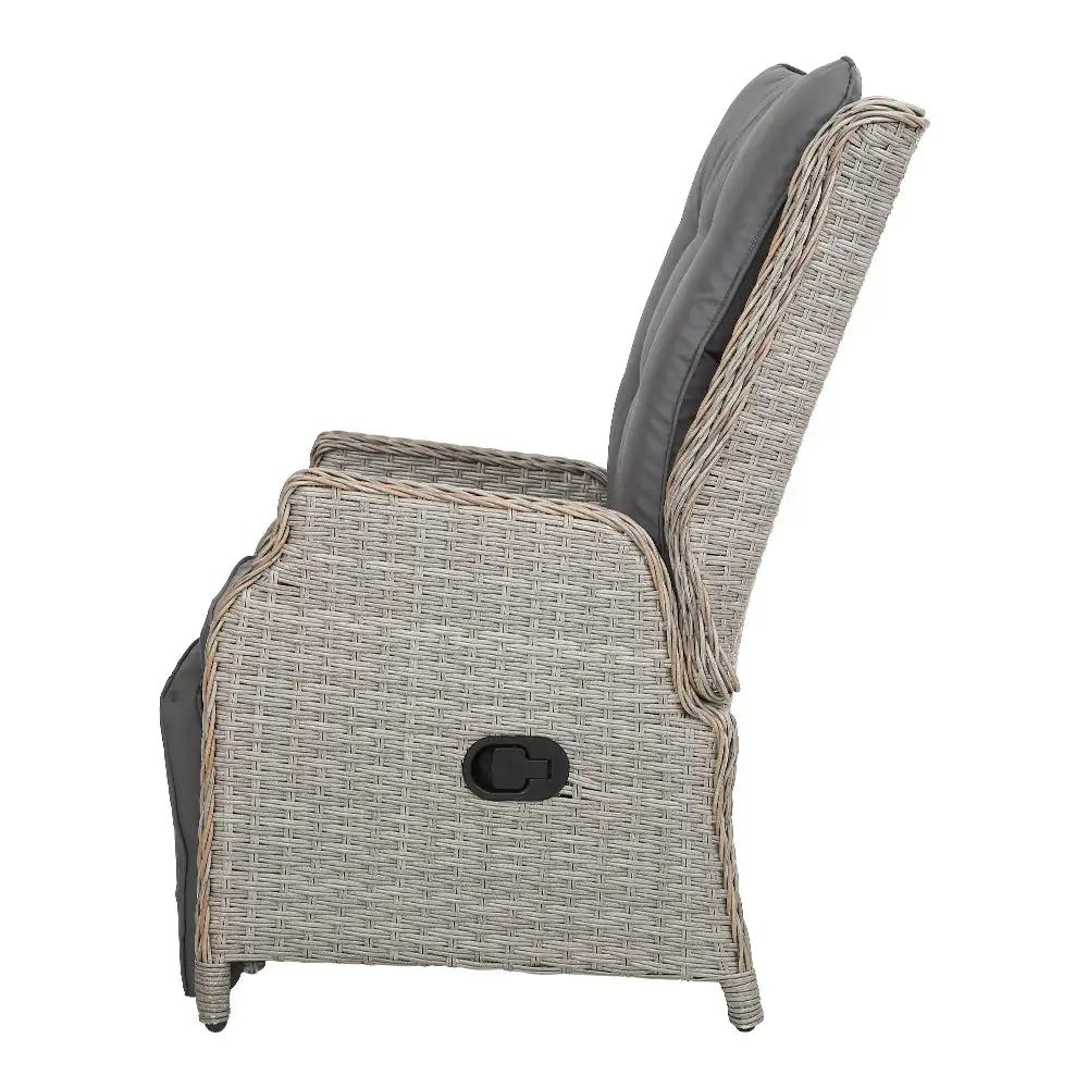 Serenity Luxe Wicker Recliner | Grey