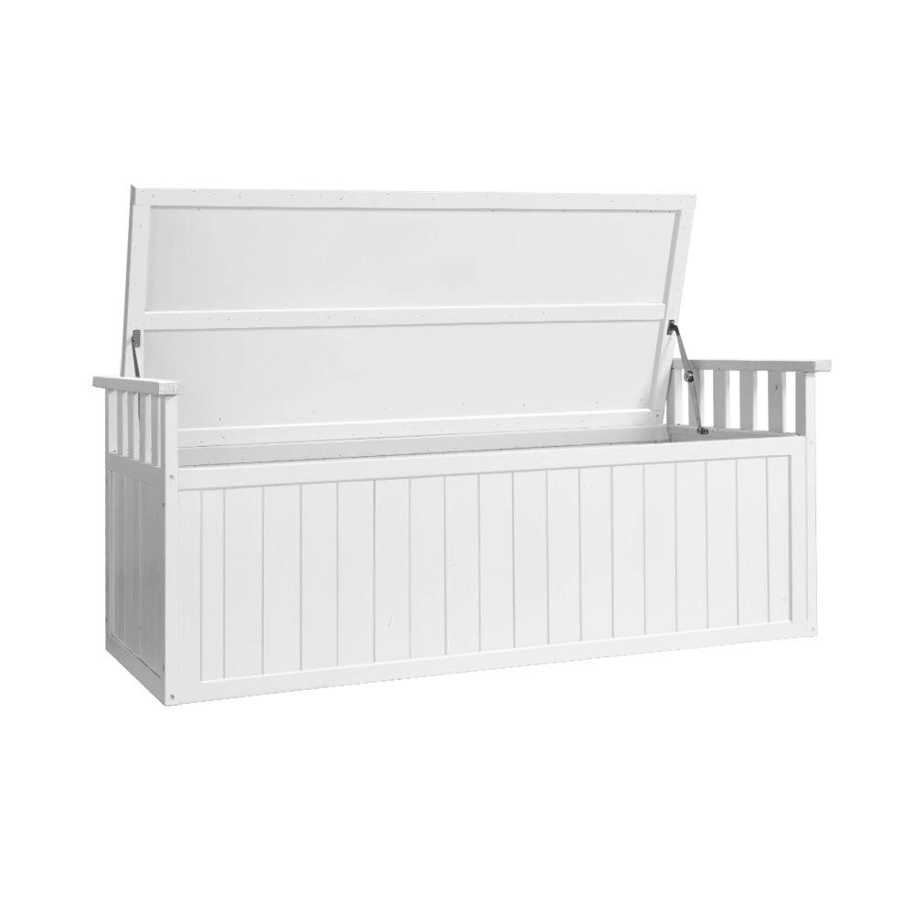 GardenGlow Storage Bench | White | 200L