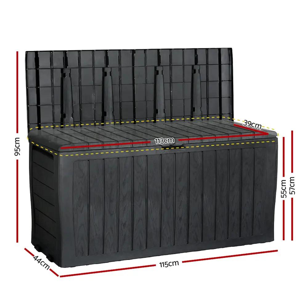 Voyager Outdoor Storage Box | Black | 220L