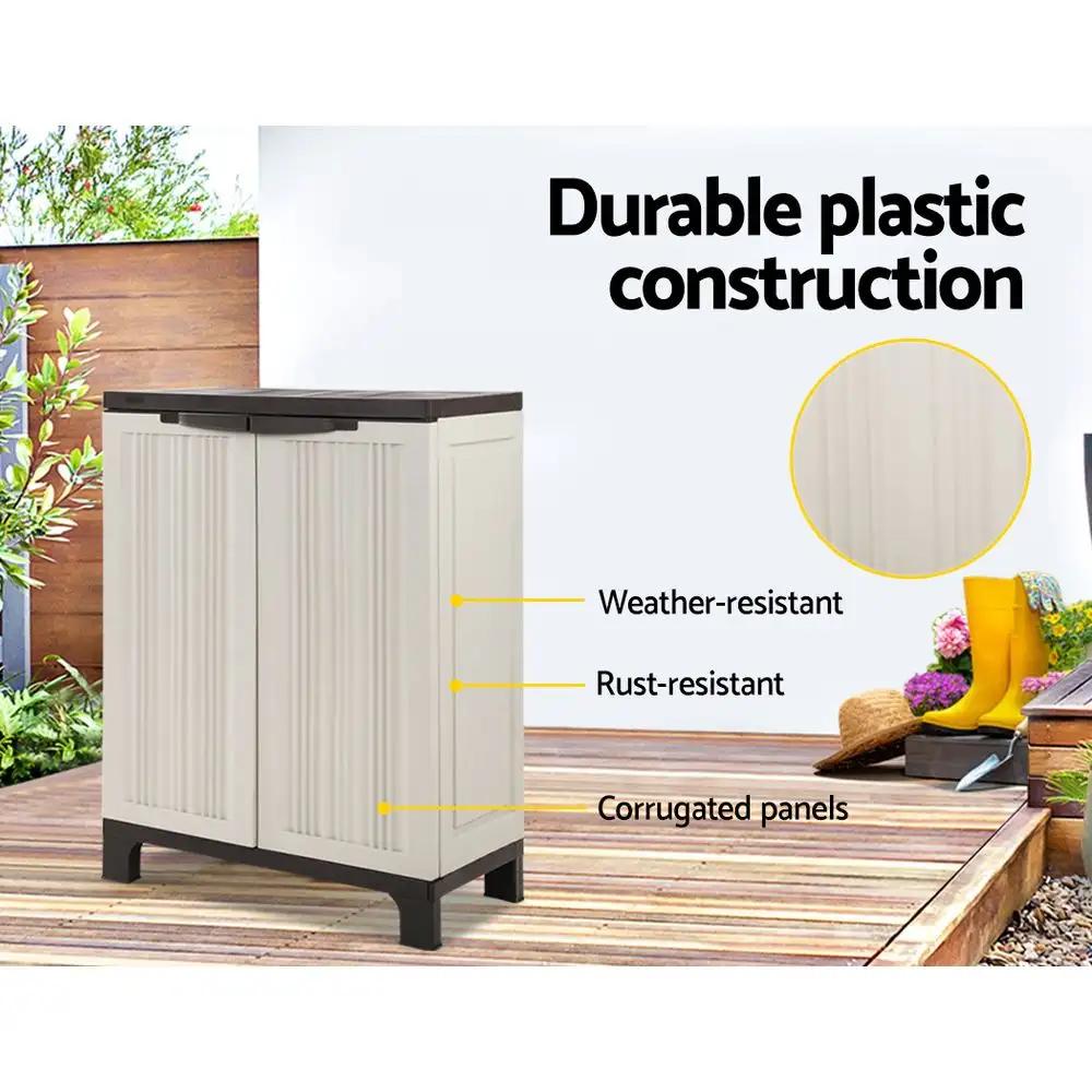 BotanicCraft Lockable Outdoor Storage Cabinet | 37cm x 65cm x 91cm