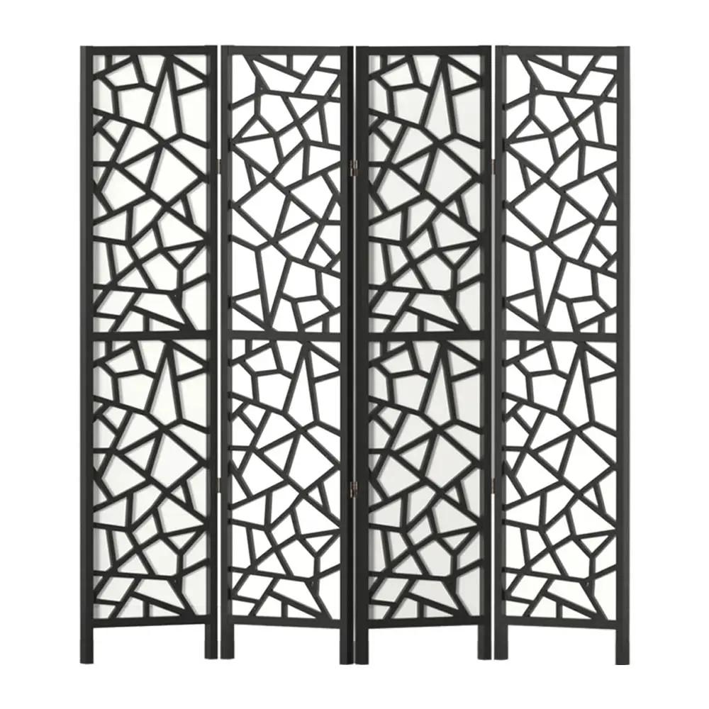 4 Panel Versatile Privacy Room Divider | Black