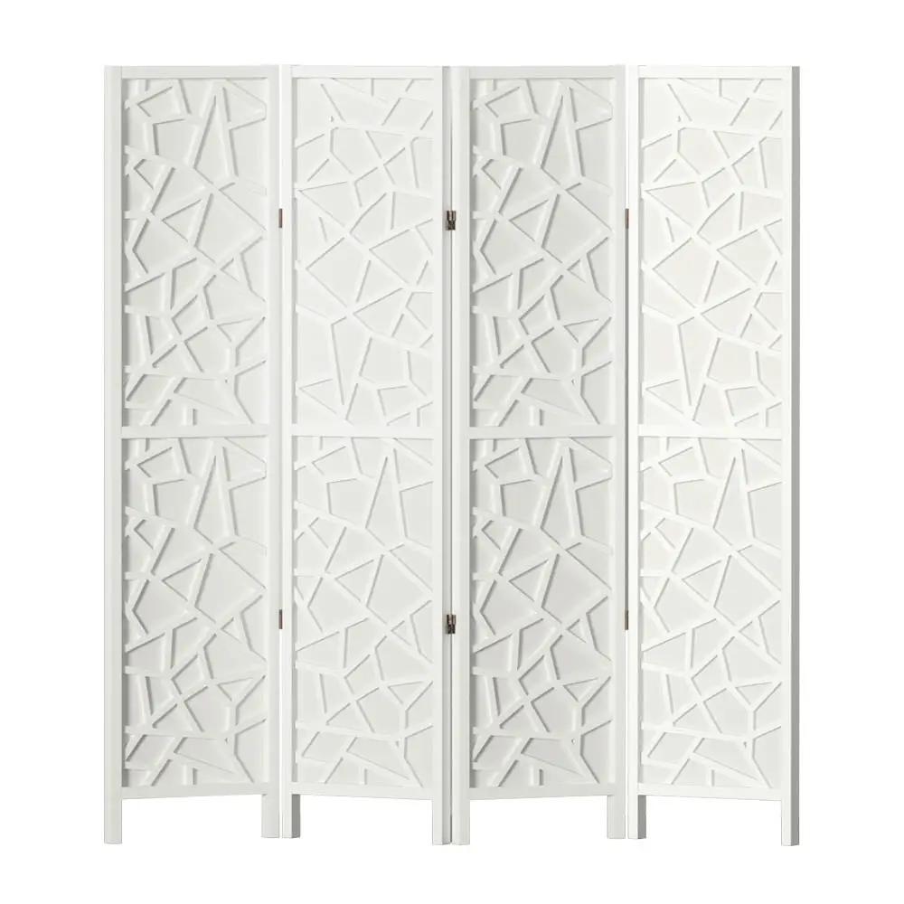 4 Panel Versatile Privacy Room Divider | White