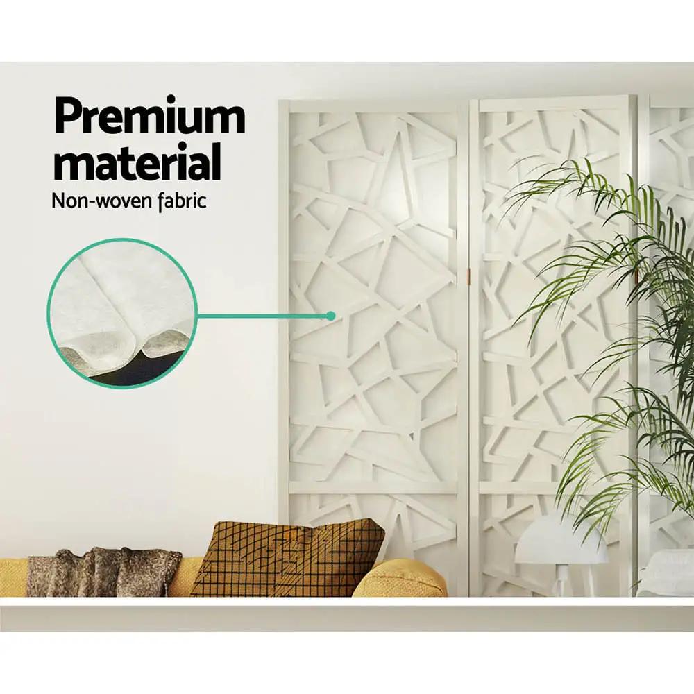 4 Panel Versatile Privacy Room Divider | White