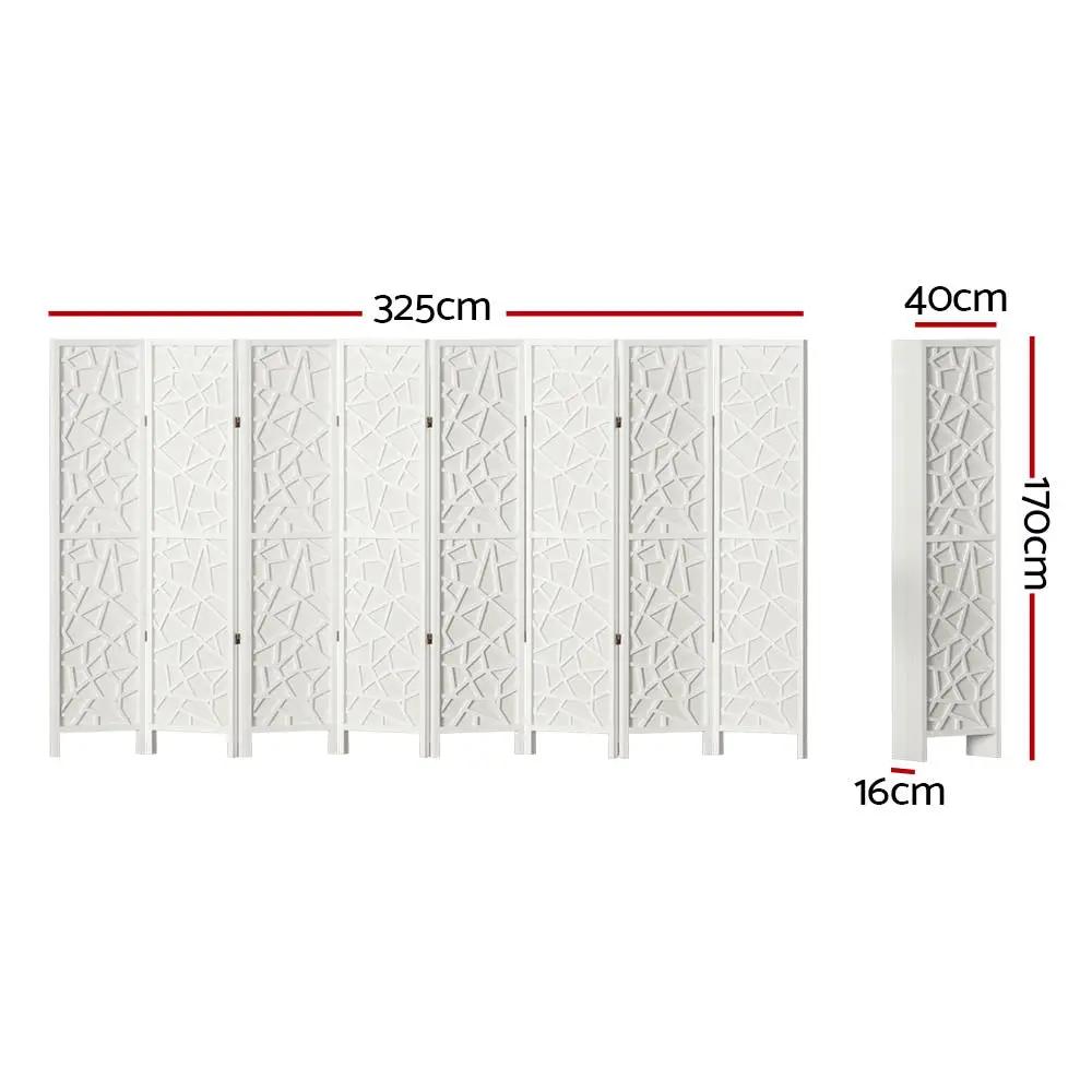 SerenityFlow 8-Panel Room Divider | White