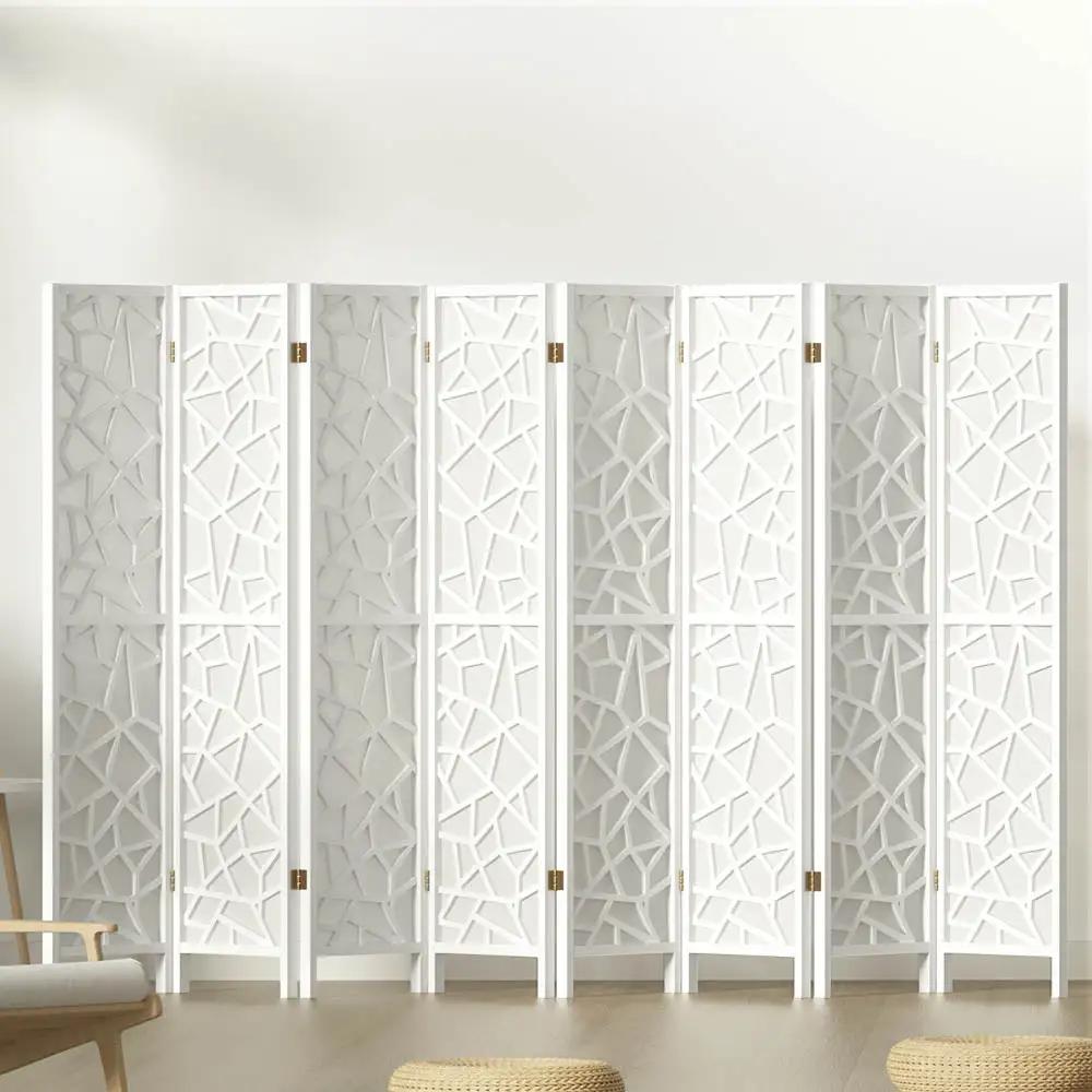 SerenityFlow 8-Panel Room Divider | White