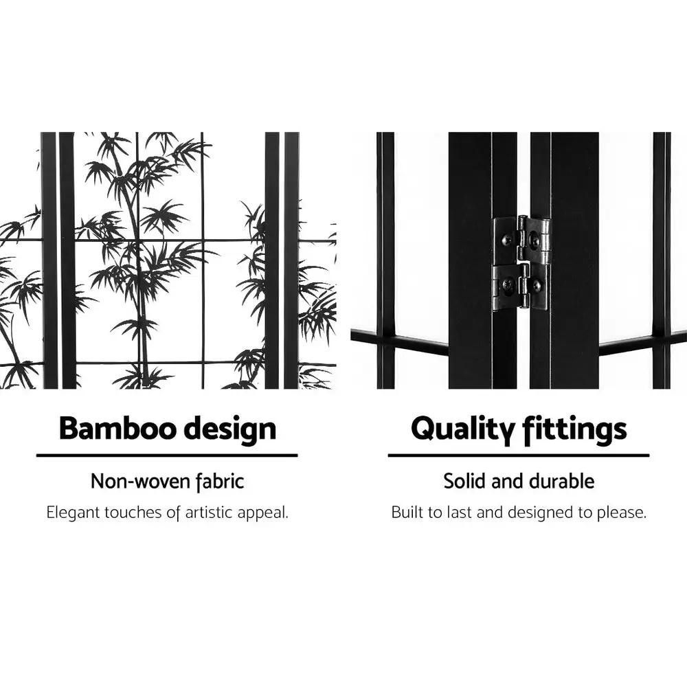 ZenVista 8-Panel Room Divider | Black & White