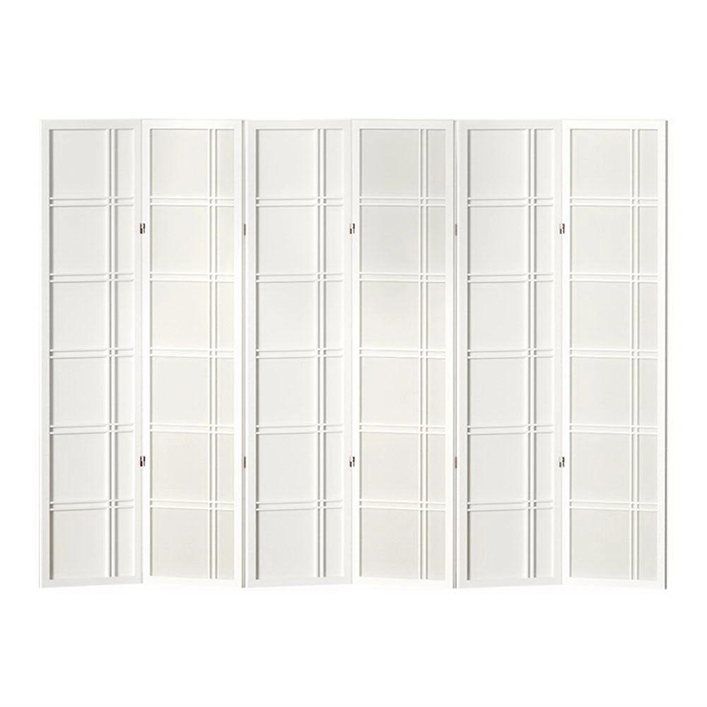 6 Panel Elegance Flex Room Divider| Nova White