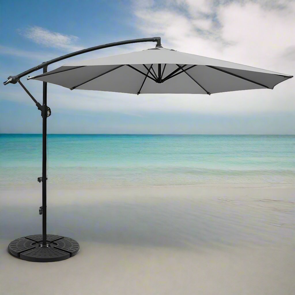 Suncrest Elegance Side Post Umbrella | Grey | 3m