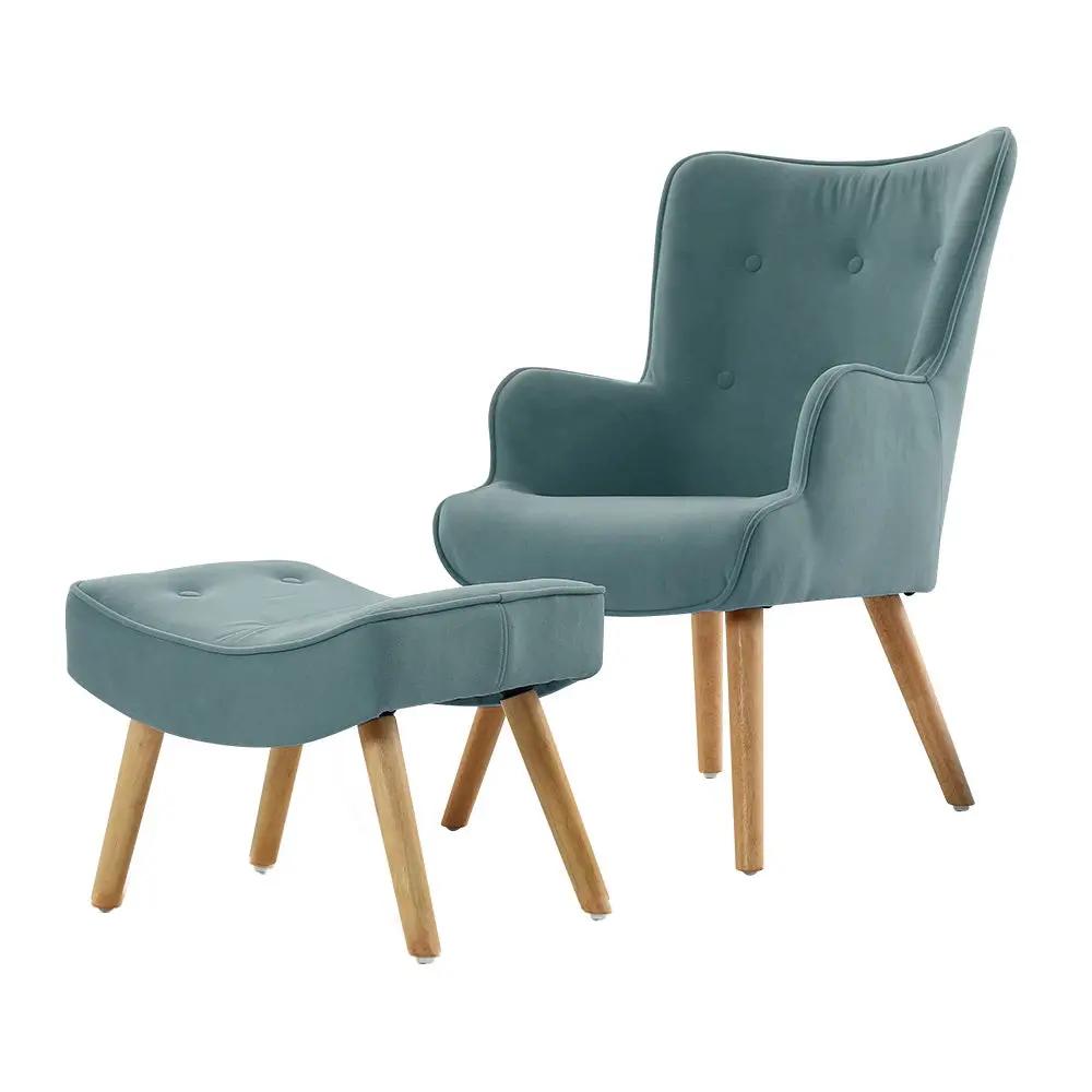 Lansar Armchair and Ottoman | Blue