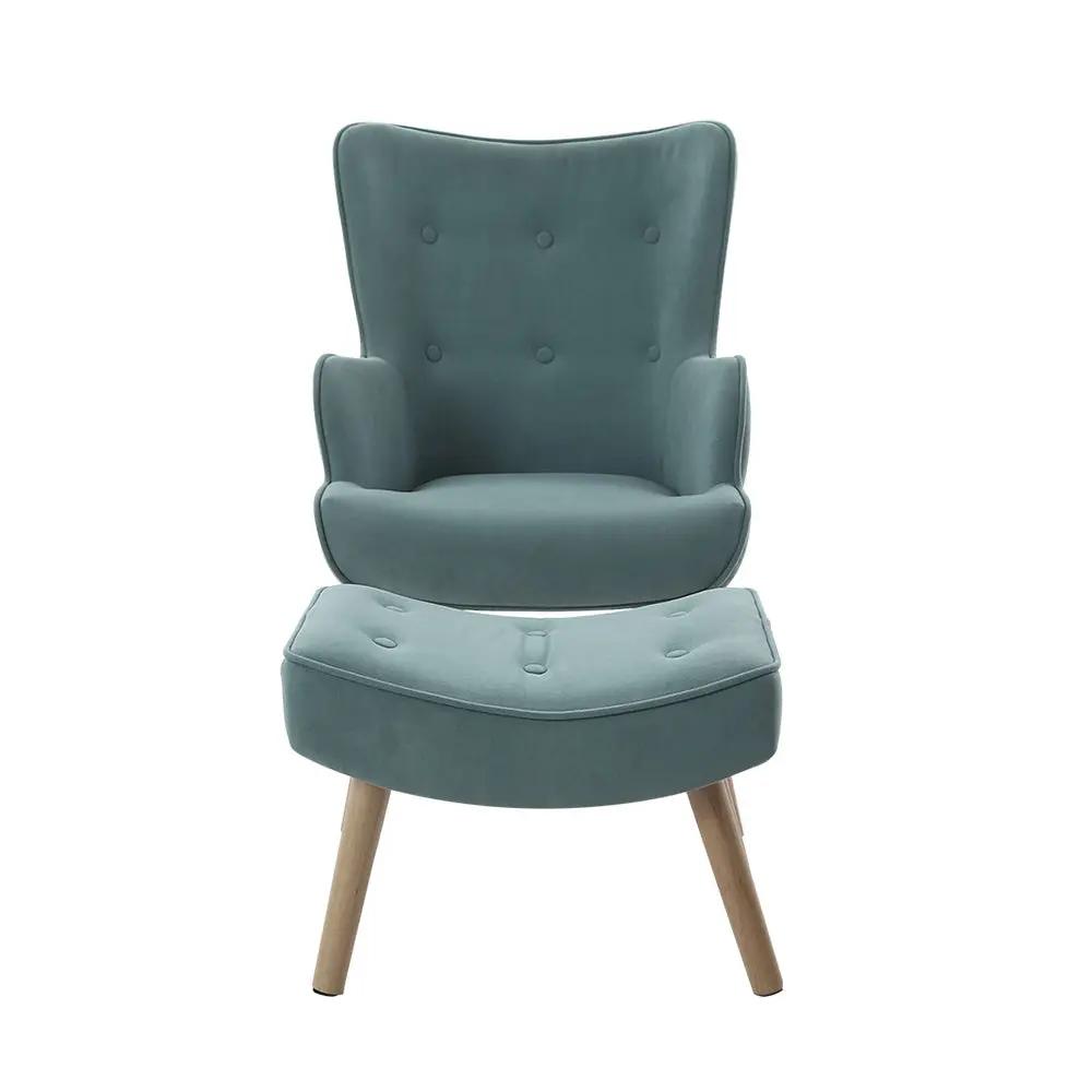 Lansar Armchair and Ottoman | Blue