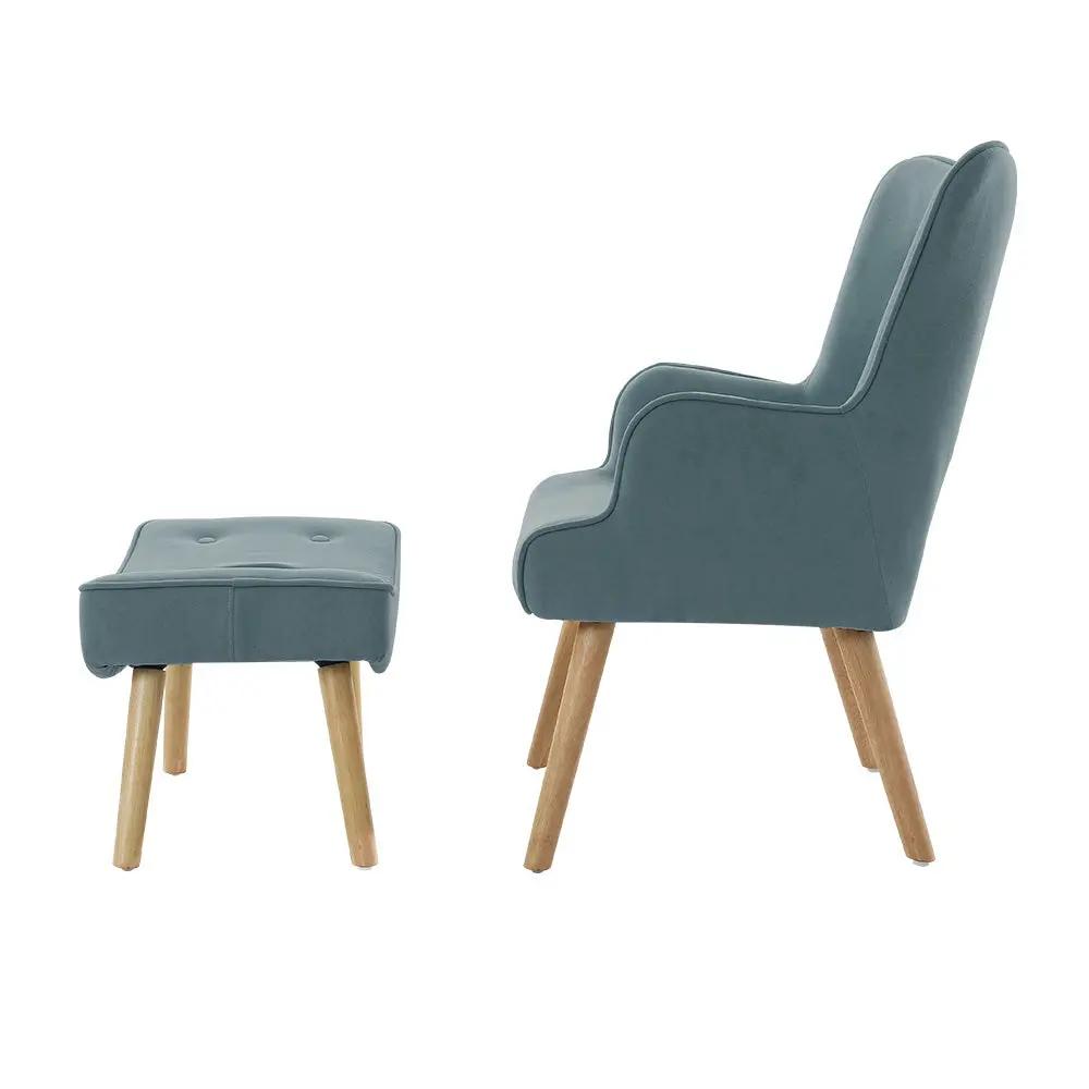 Lansar Armchair and Ottoman | Blue