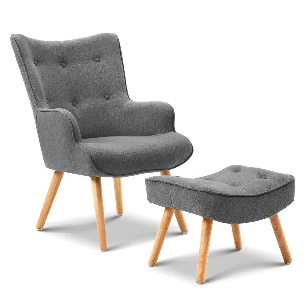 Lansar Armchair and Ottoman | Grey