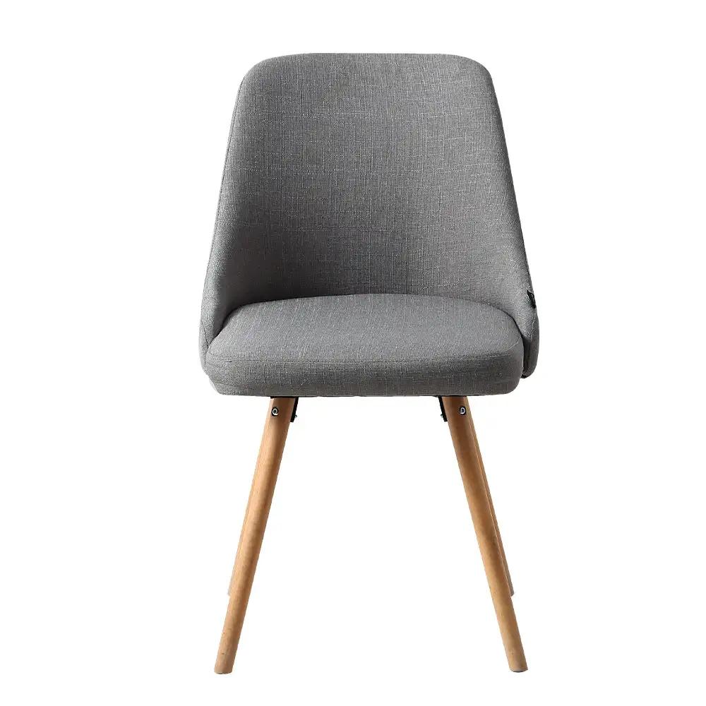 Kalmar Fabric Dining Chairs x2 | Grey