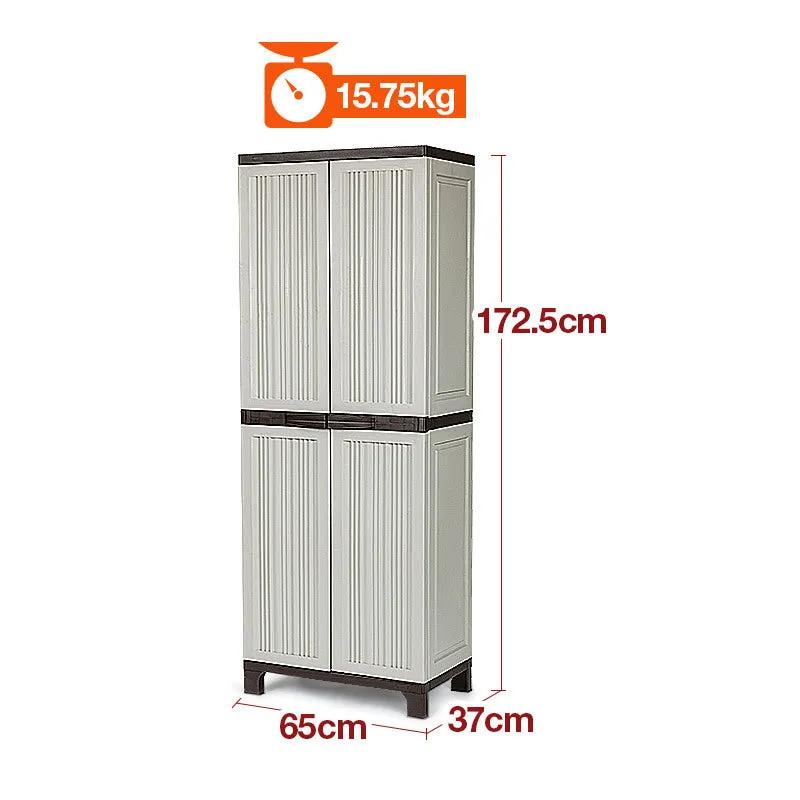 BotanicCraft Lockable Outdoor Storage Cabinet | 37cm x 65cm x 173cm