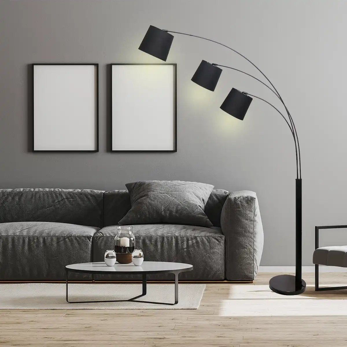 Chic Overhang Floor Lamp | Black