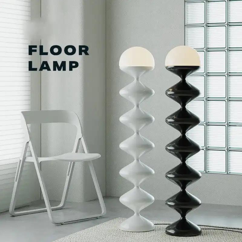 LED Dimmable Column Floor Lamp - Hula Decorative Tall Corner Light - Black
