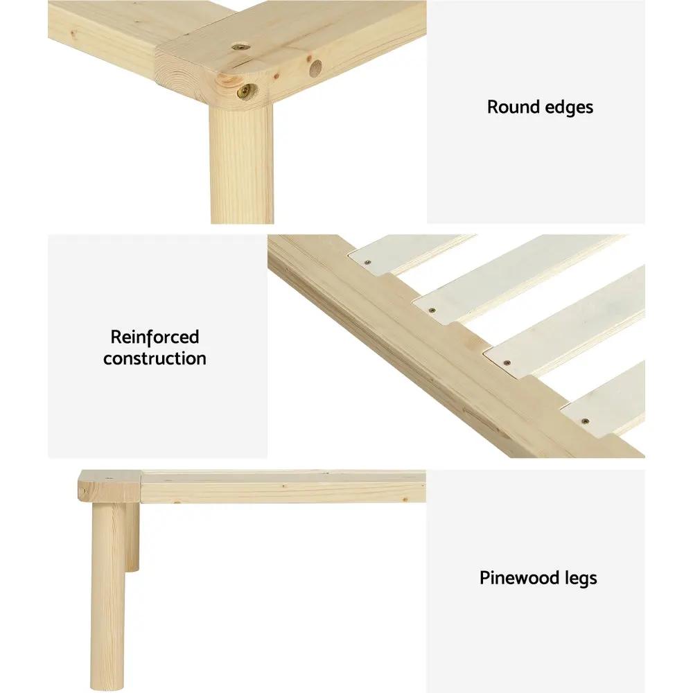 King Single (Pine) Bed Frame | ZenWood Series